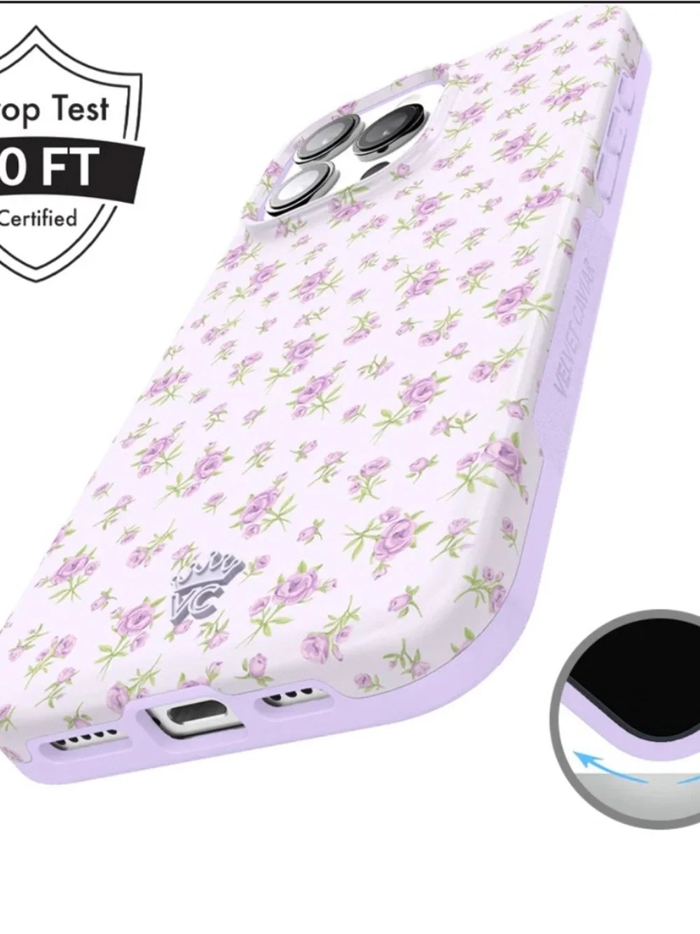 Velvet Caviar 16Pro Dainty Lilac Floral iPhone Case